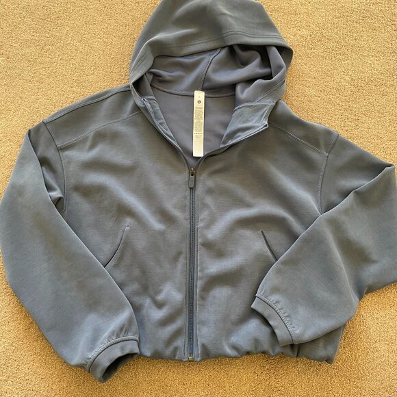 Lululemon Softstreme Full-Zip Hoodie Sz 8; Oasis Blue Excellent Condition - Picture 3 of 5